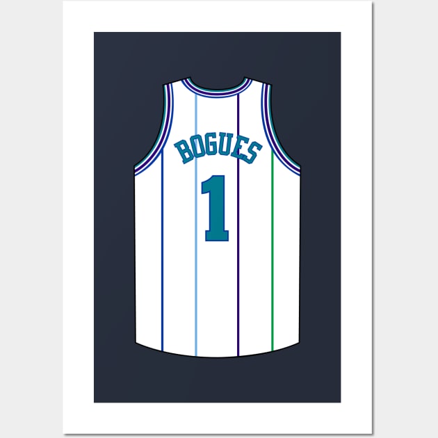 Muggsy Bogues Charlotte Jersey Qiangy Wall Art by qiangdade